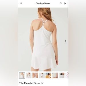 NWT OUTDOOR VOICES The Exercise Dress SIZE SMALL / WHITE